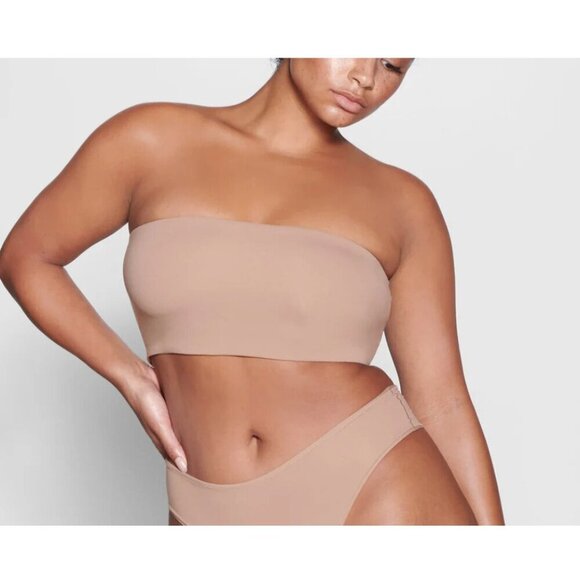 New with Tags Skims Fits Everybody Bandeau Bra SZ S in Clay - Picture 1 of 7